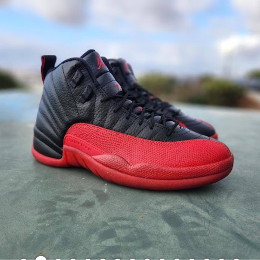 Men's Black and Red Sneakers